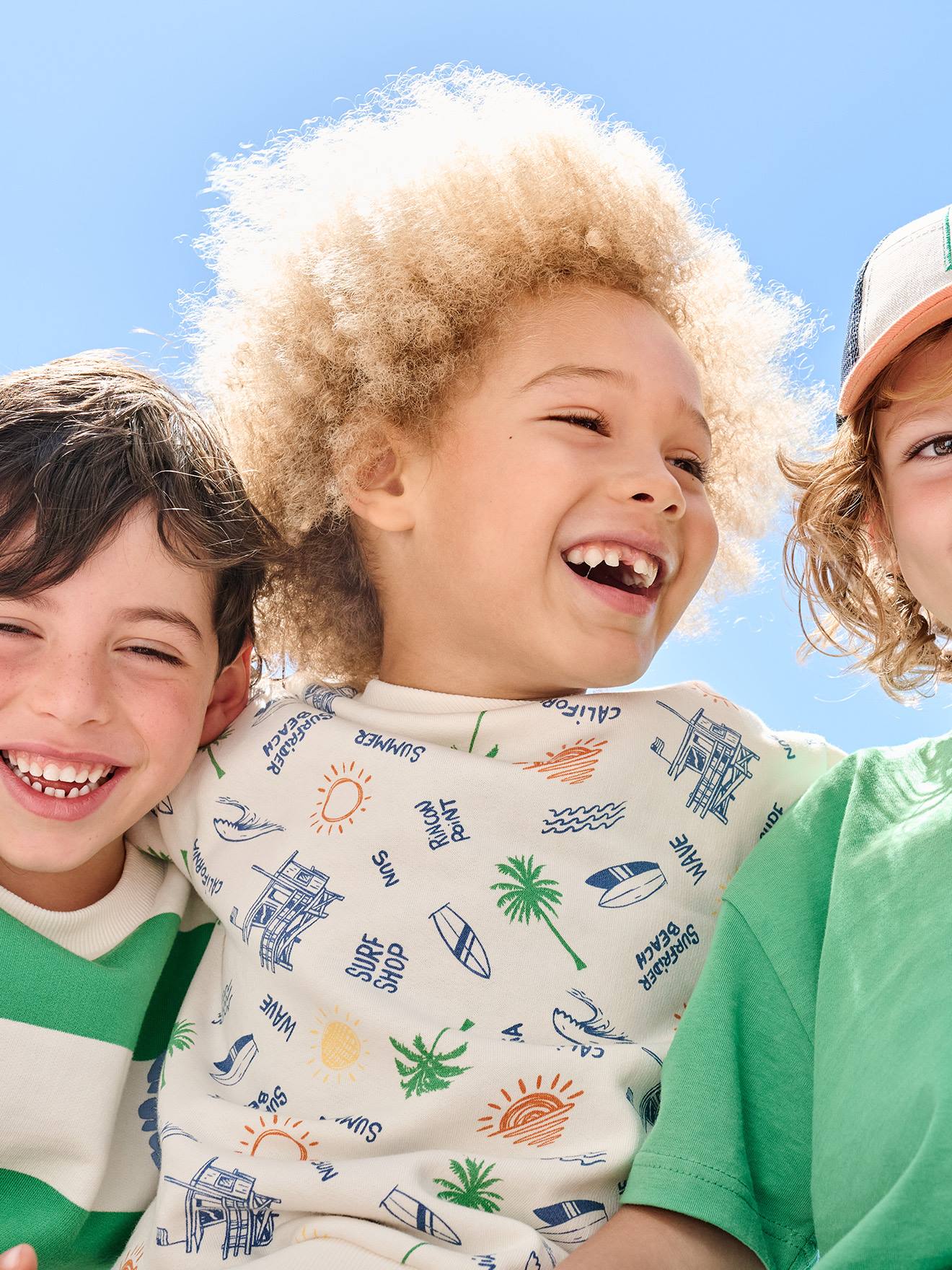 Jungen Sweatshirt Allover-Print mit Strand-Motiven