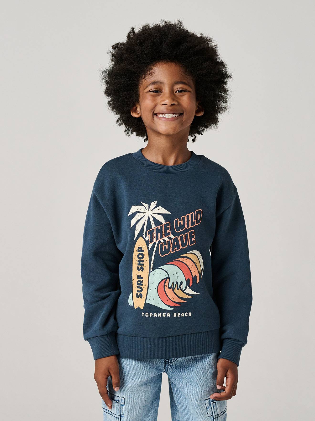 Jungen Sweatshirt mit Print vorn