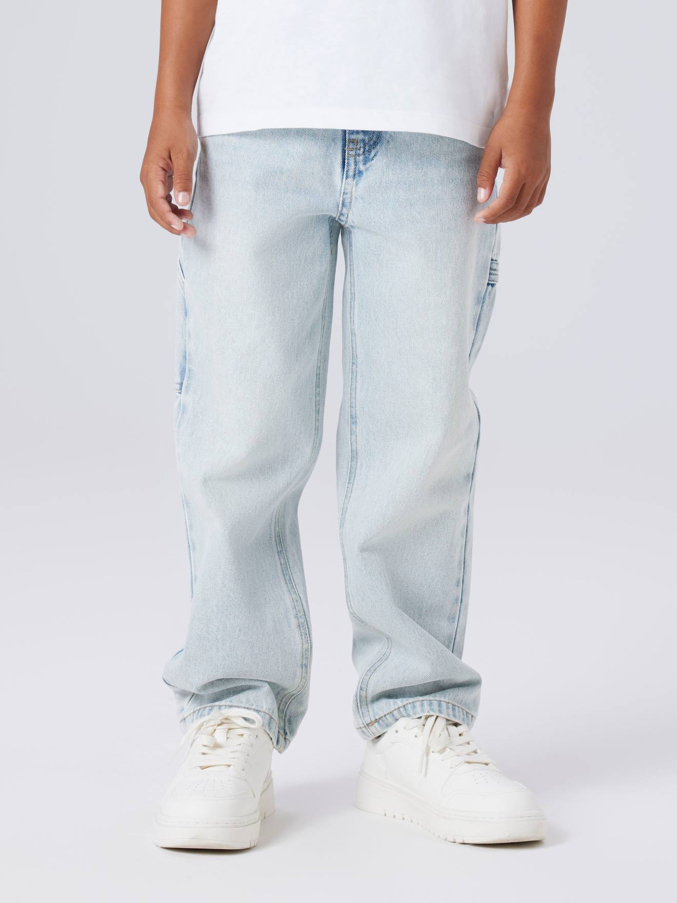 Thumbnail - Straight-Jeans im Worker-Look Jungen NAME IT gebleicht