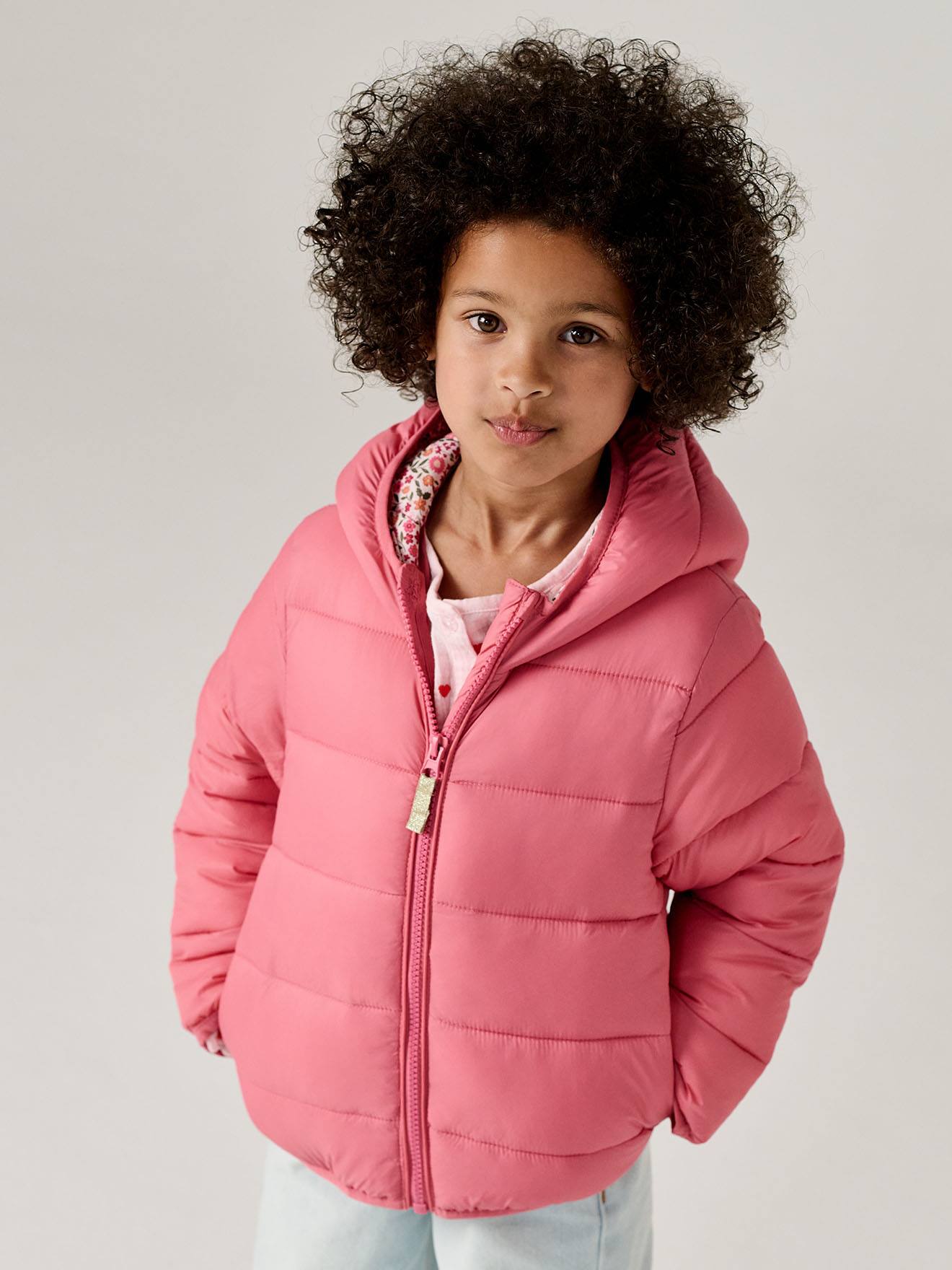 Mädchen Steppjacke mit Kapuze
