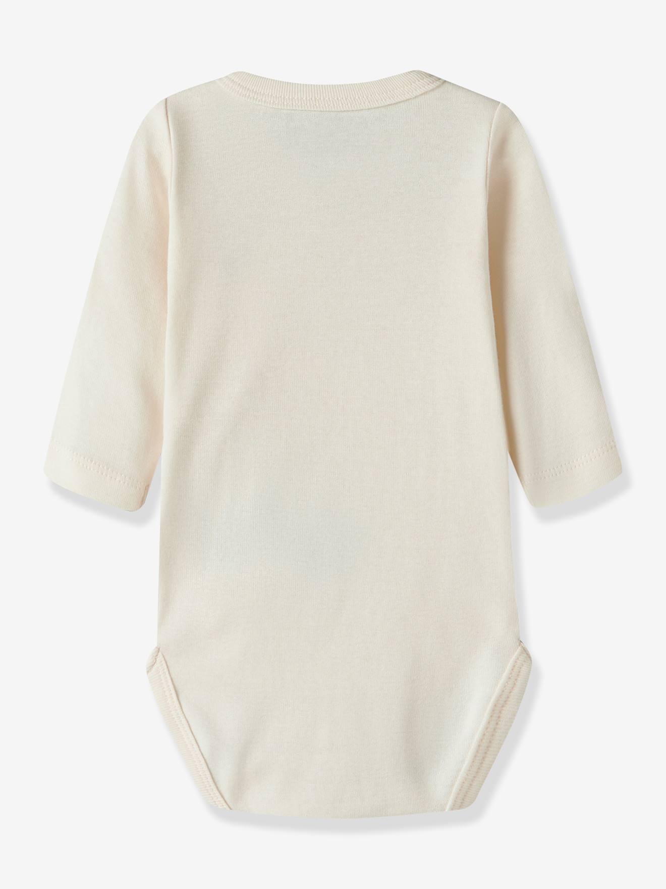 Thumbnail - 2er-Pack Wickelbodys BÄREN Langarm Baby NAME IT sandfarben