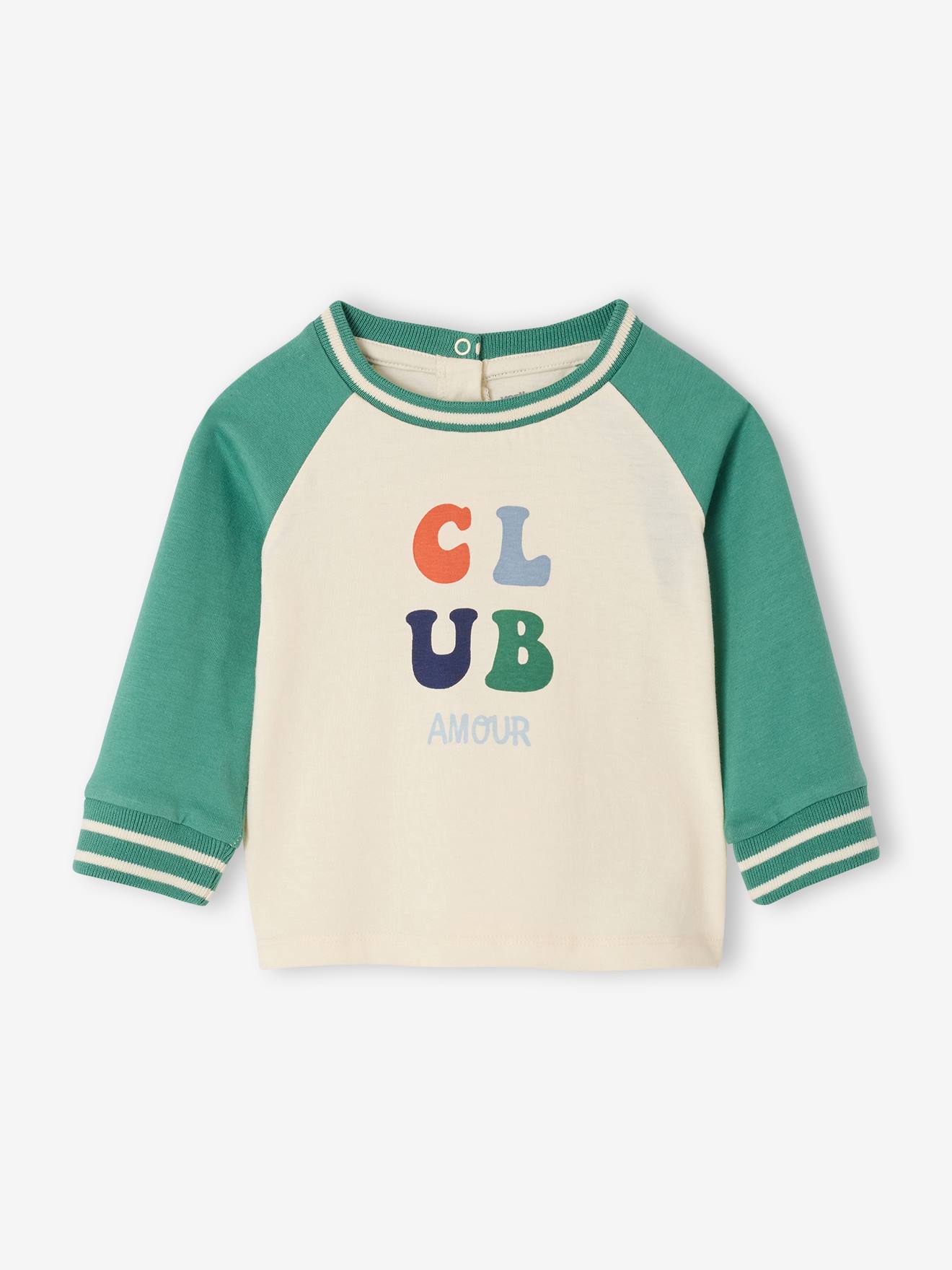 Bio-Kollektion: Baby Shirt COOL BABY grün Gr. 71 von vertbaudet