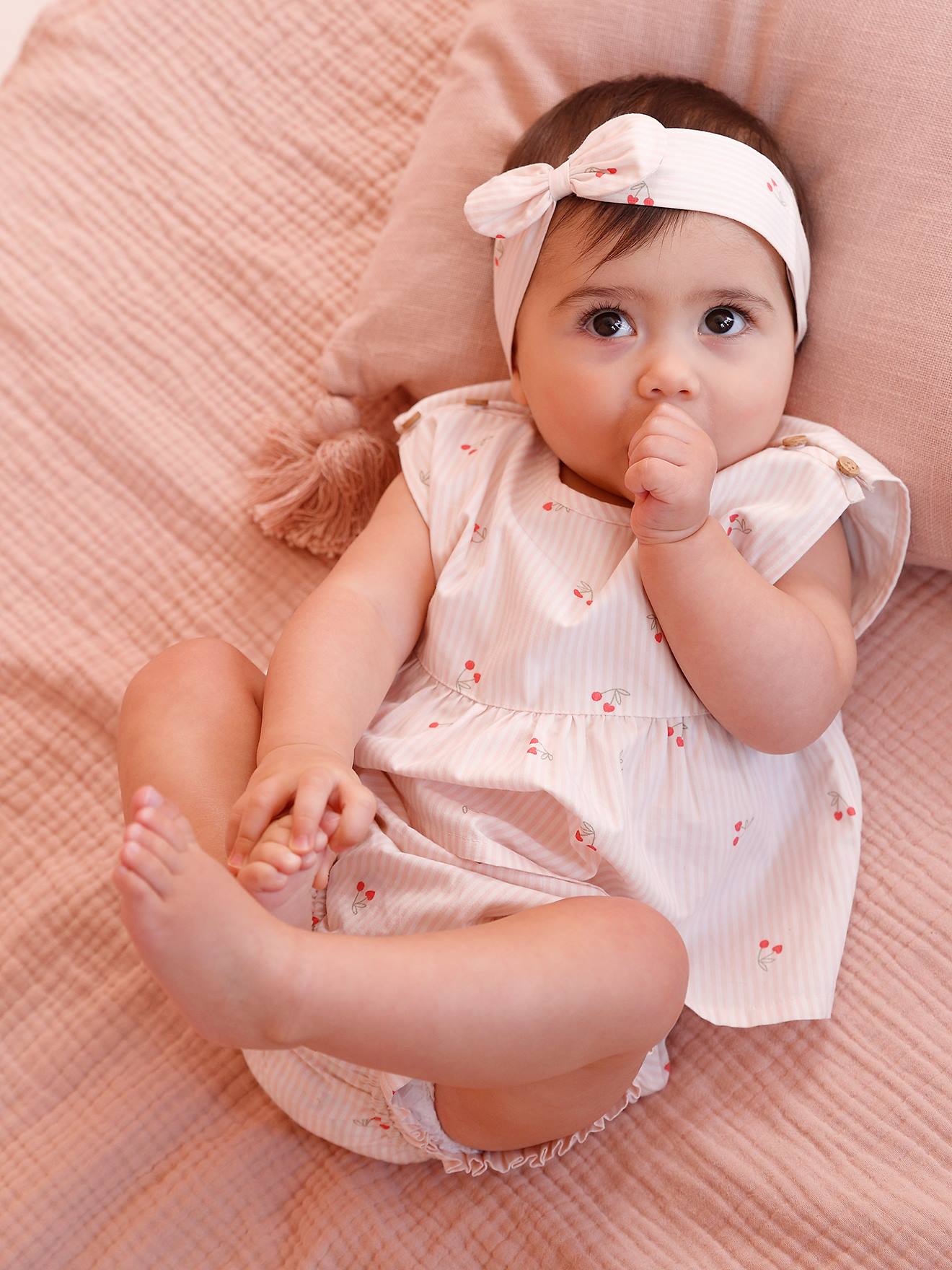 Thumbnail - Baby-Set mit Kirsch-Motiven: Top