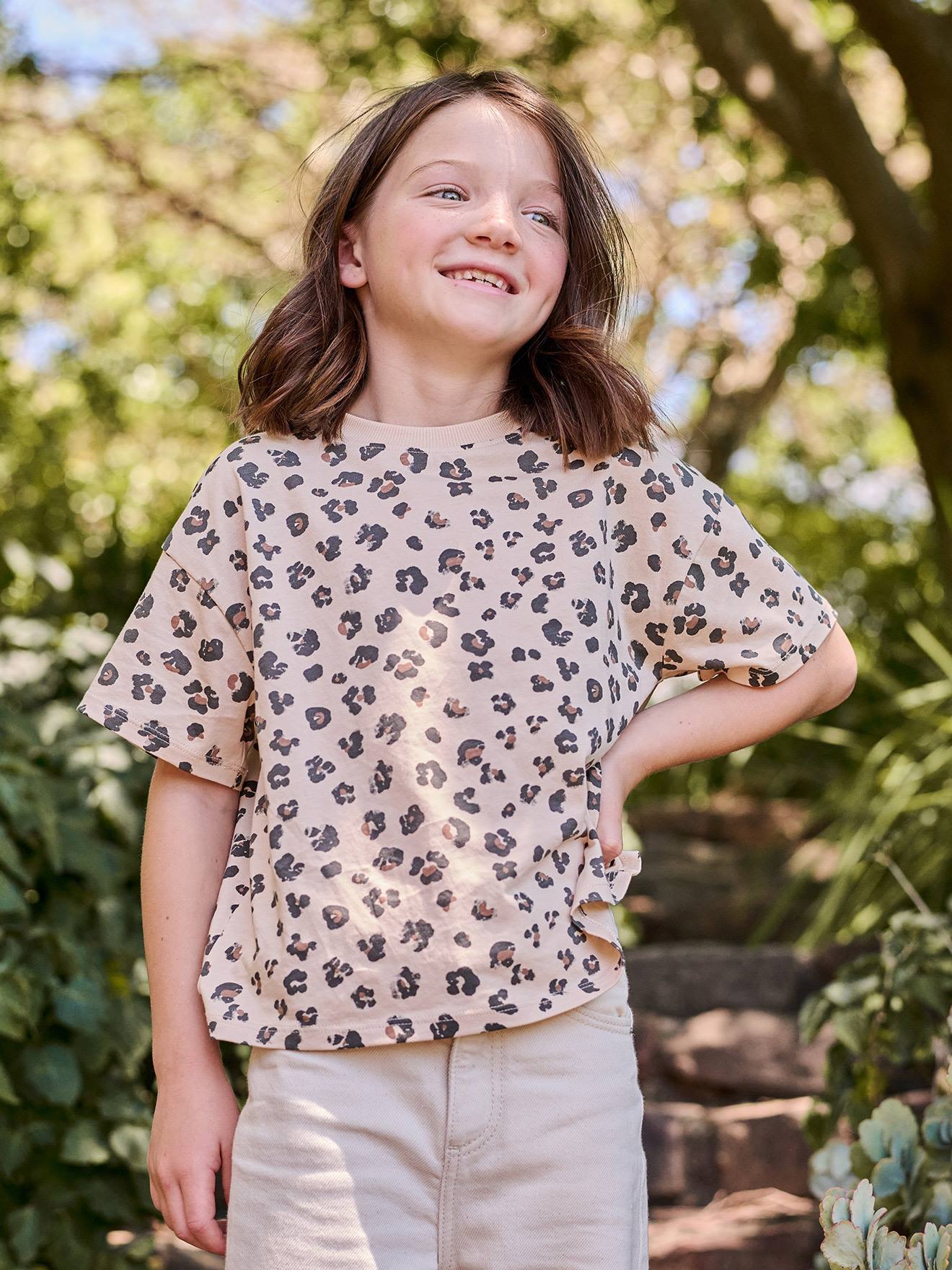 Bedrucktes Mädchen T-Shirt