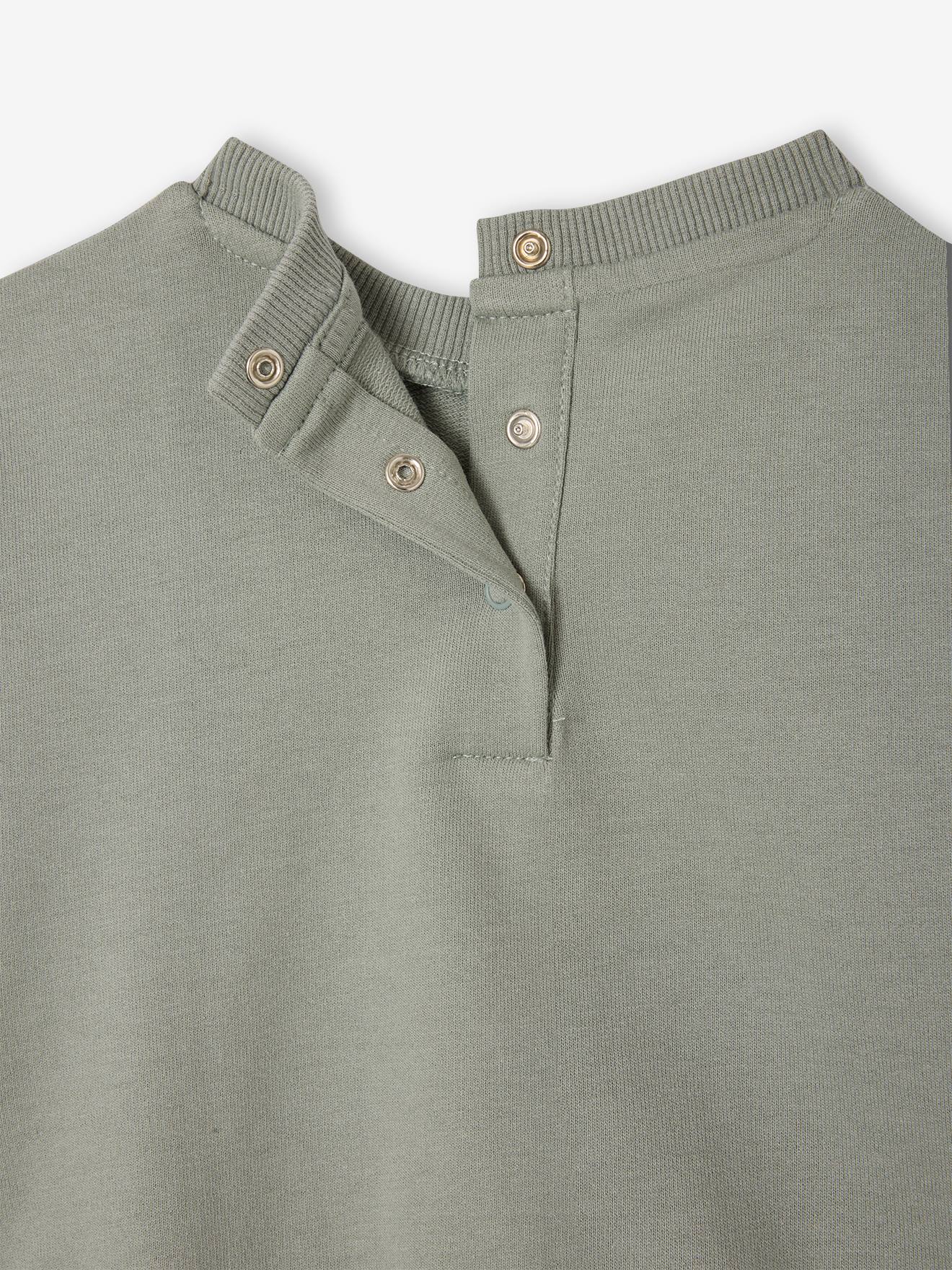 Thumbnail - Baby Rundhals-Sweatshirt BASIC mit Recycling-Polyester salbei