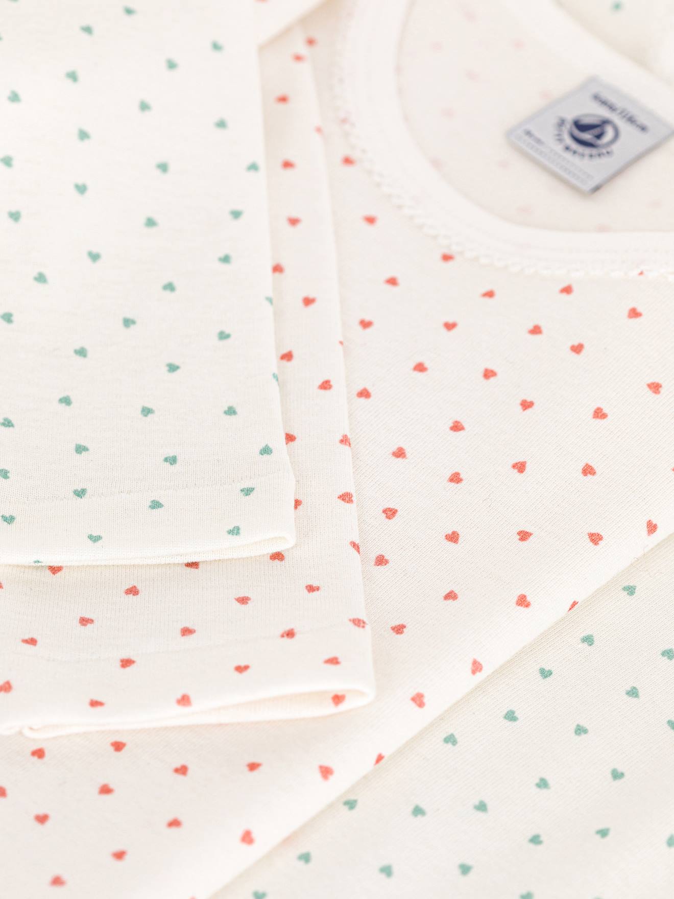 Thumbnail - 2er-Pack Shirts mit kleinen Herzen Kinder PETIT BATEAU