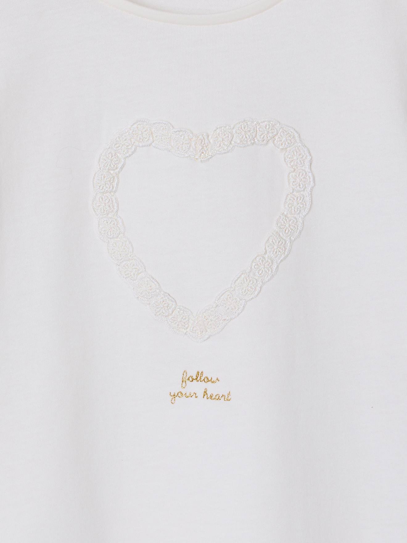 Thumbnail - Mädchen T-Shirt mit Herz-Applikation