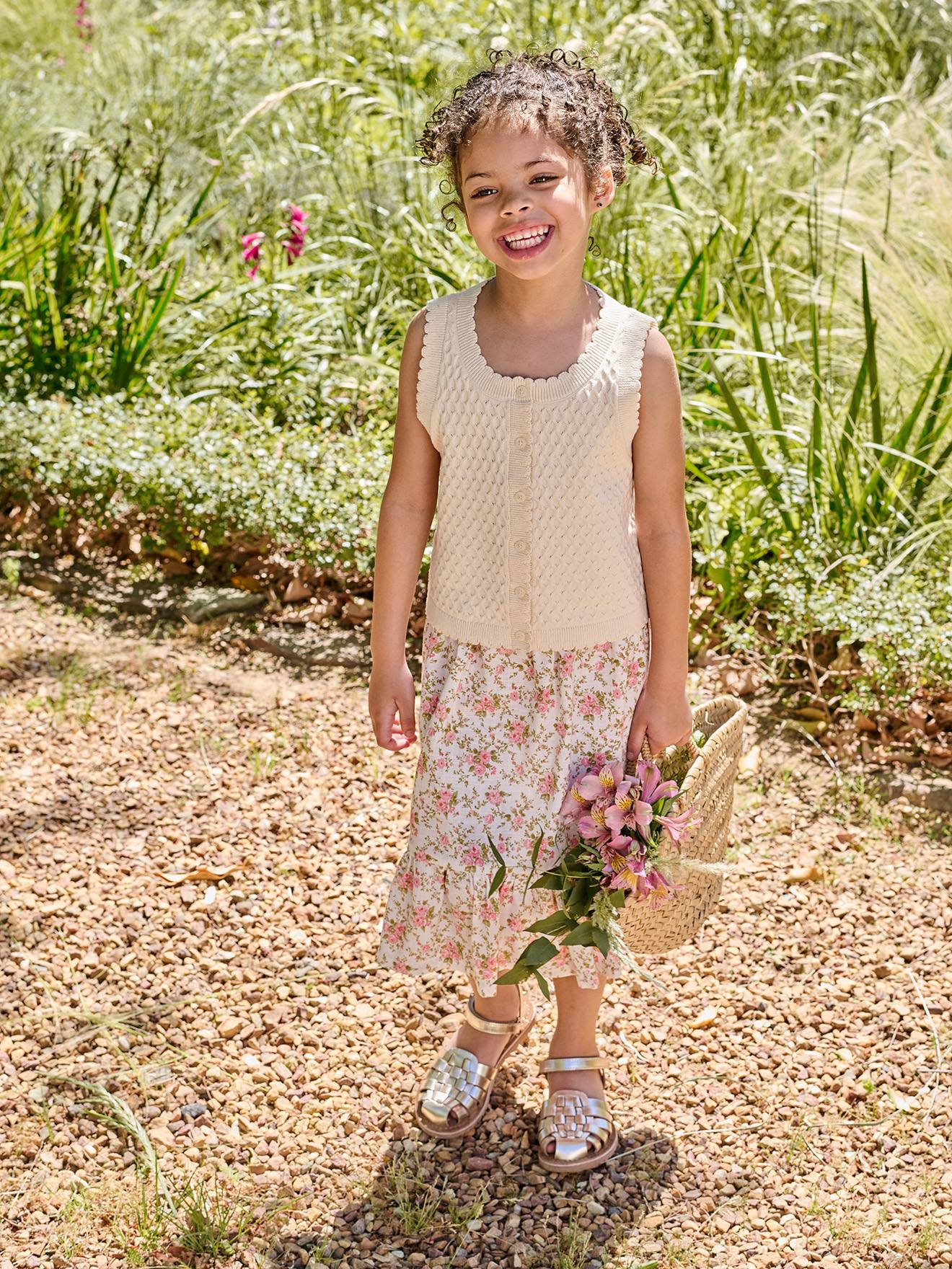 Vertbaudet Strickweste Mädchen Vanille 146/152