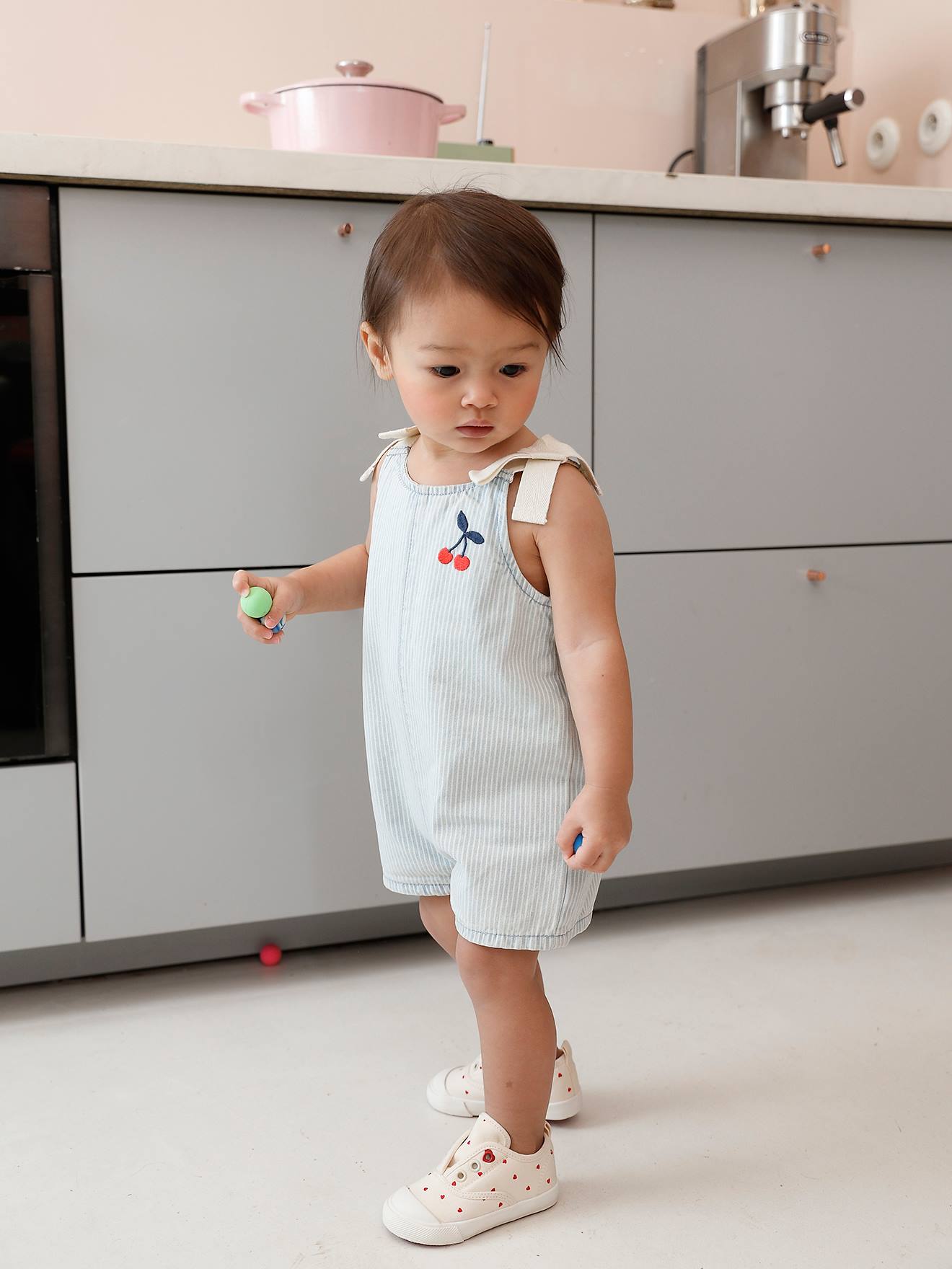 Baby Mädchen Overall mit Trägern zum Binden