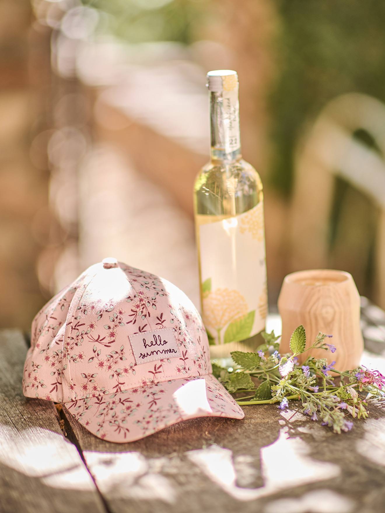 Thumbnail - Baumwollcap mit Blumenprint Mädchen Hello Summer hell