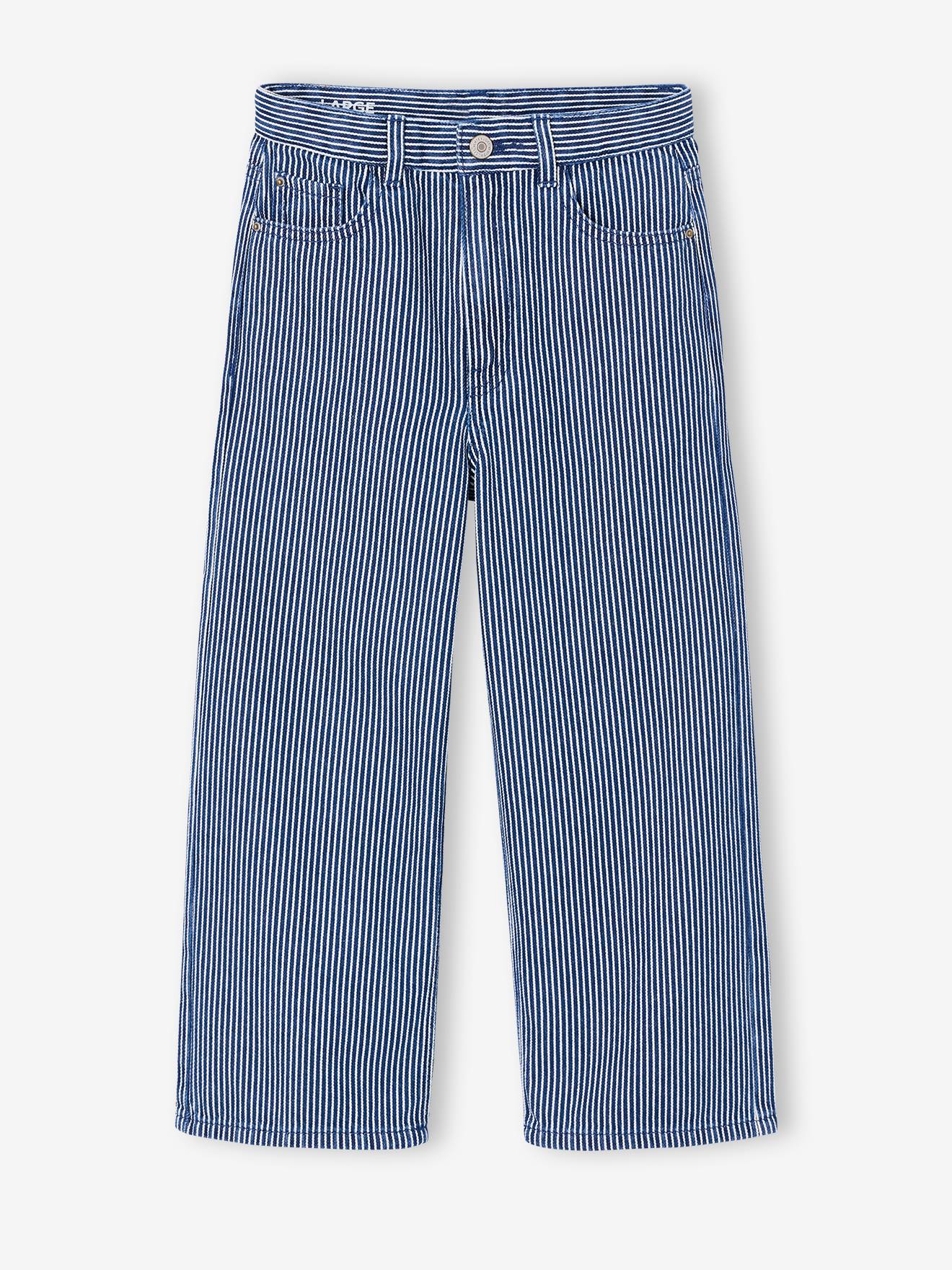Thumbnail - Weite Mädchen Hose mit Streifenmuster