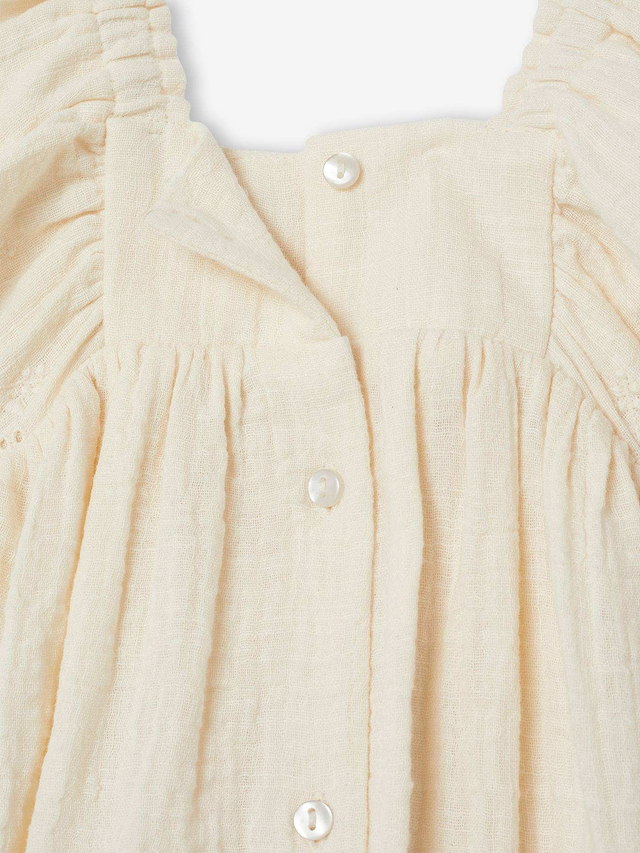 Thumbnail - Baby Musselin-Kleid mit Volantärmeln