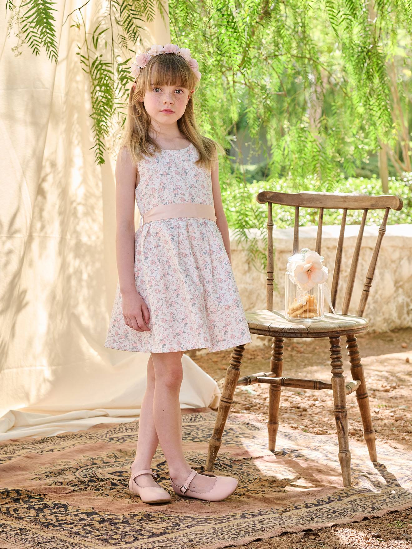 Vertbaudet Mädchen Festkleid Hell Hellrosa 146/152