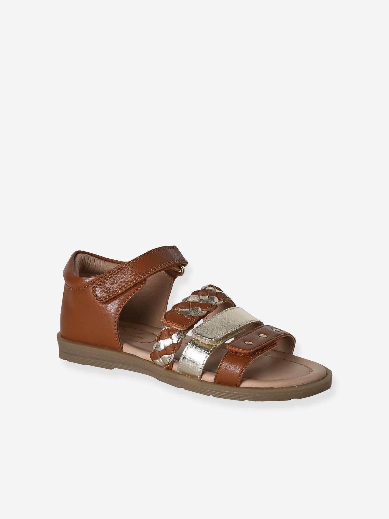 Kinder Leder-Sandalen mit Anziehtrick