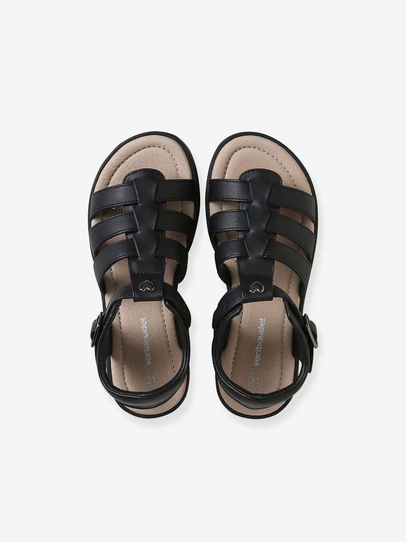 Thumbnail - Glänzende Kinder Riemchen-Sandalen mit dicker Sohle