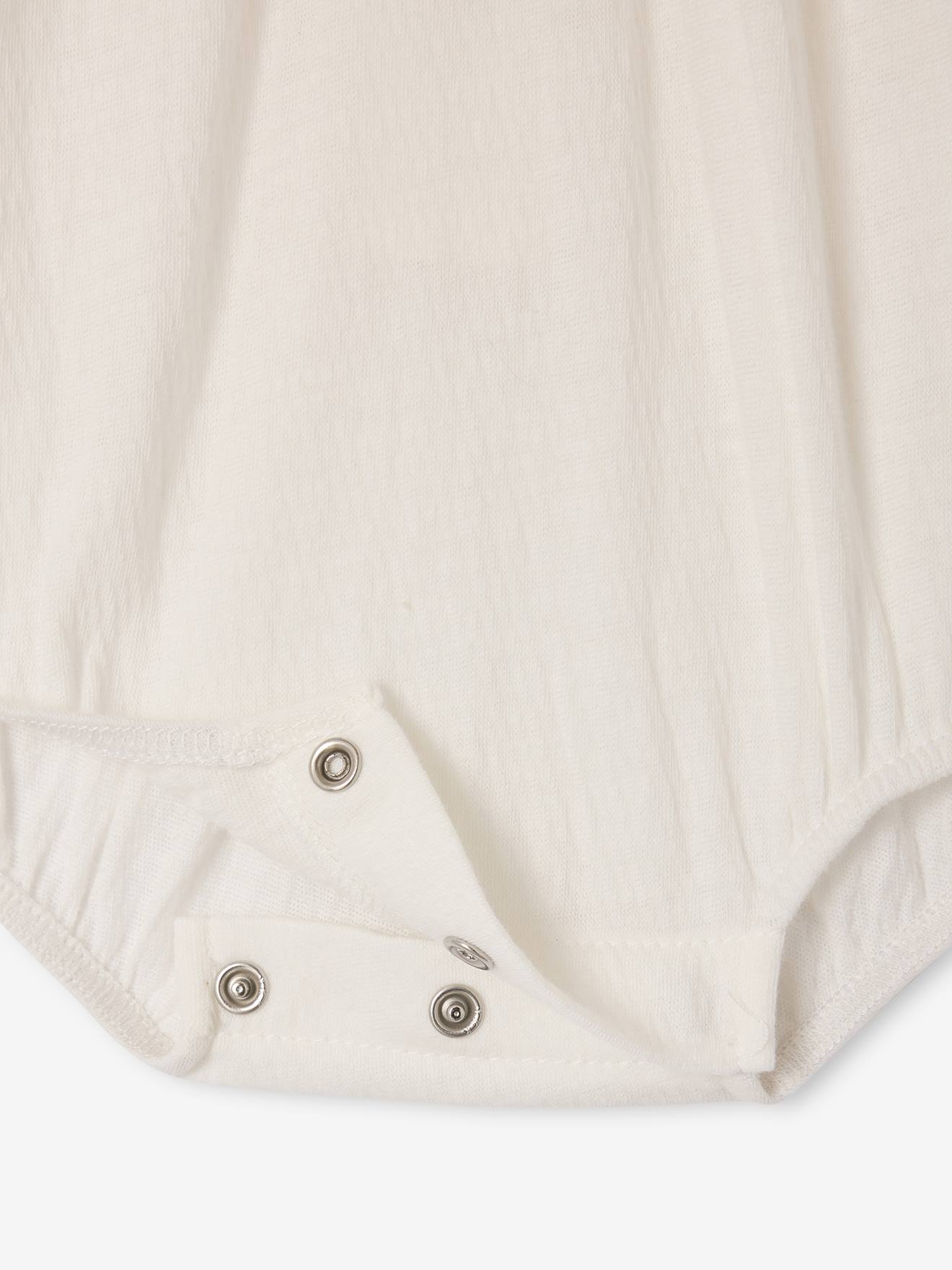 Thumbnail - Baby Body mit kurzen Puffärmeln und Rüschenkragen