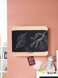 Spielzeug-Kreativität-Tafeln, Malen & Zeichnen-Wandtafel zum Aufklappen, Whiteboard und Papierrolle, Holz FSC®