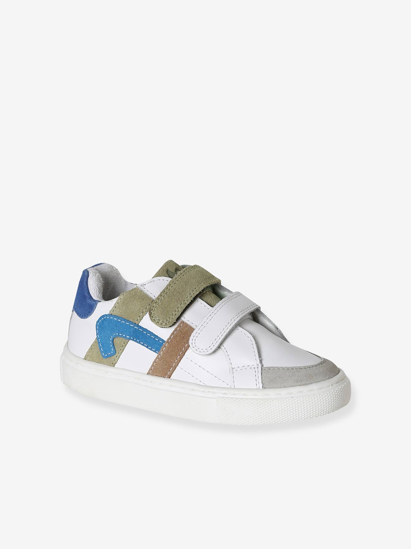 Kinder Leder-Sneakers mit Klettverschluss set