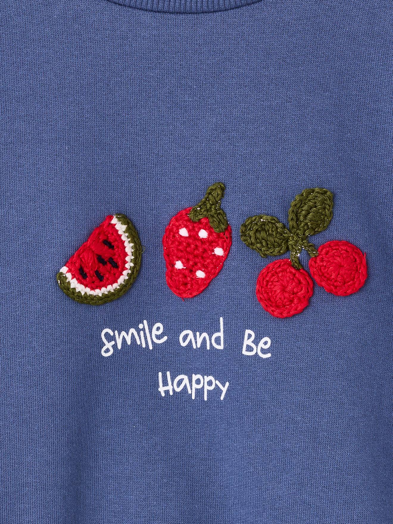 Thumbnail - Mädchen Sweatshirt mit Recycling-Polyester