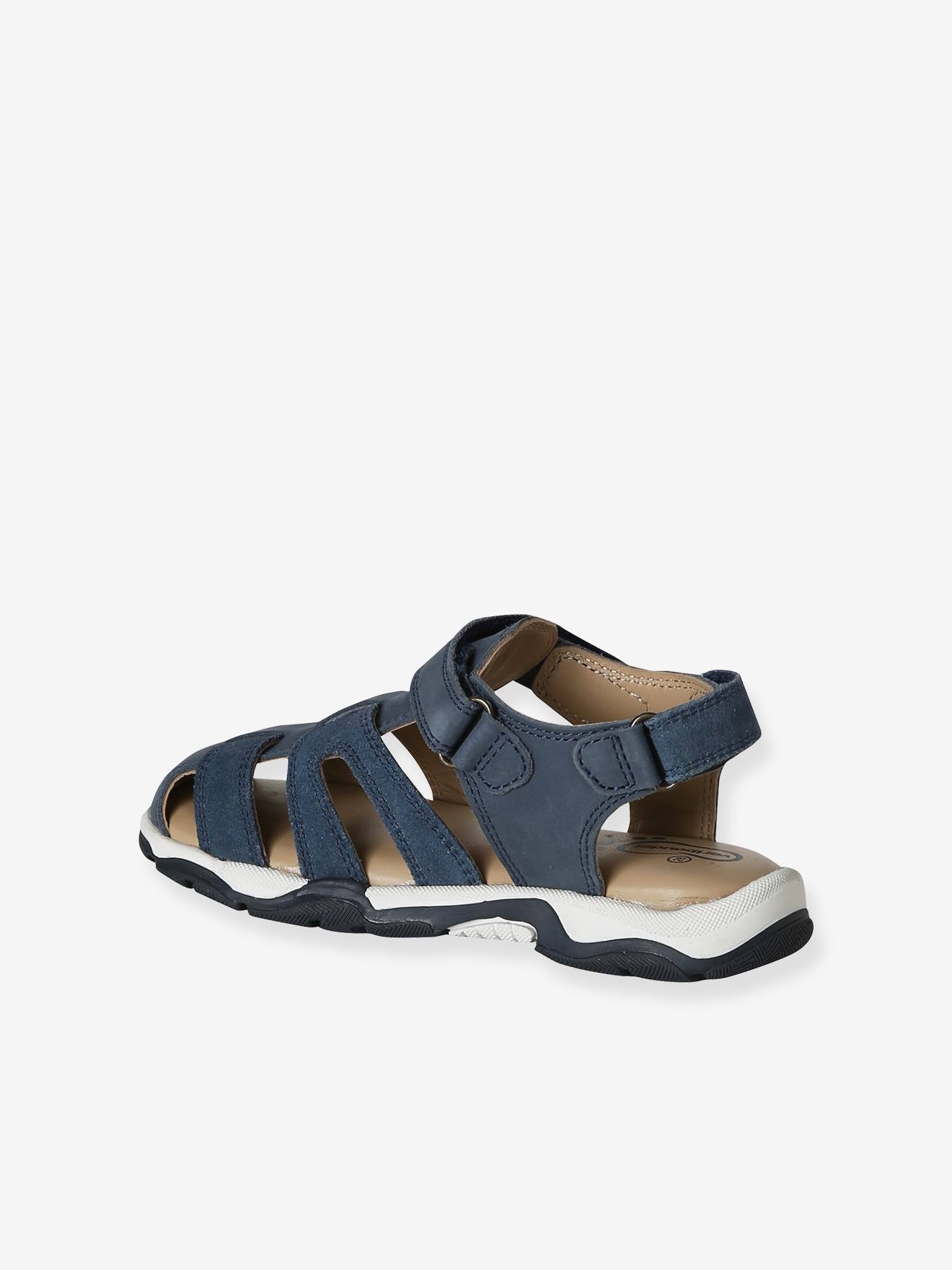 Thumbnail - Kinder Leder-Sandalen mit 2 Klettriemchen und Anziehtrick set