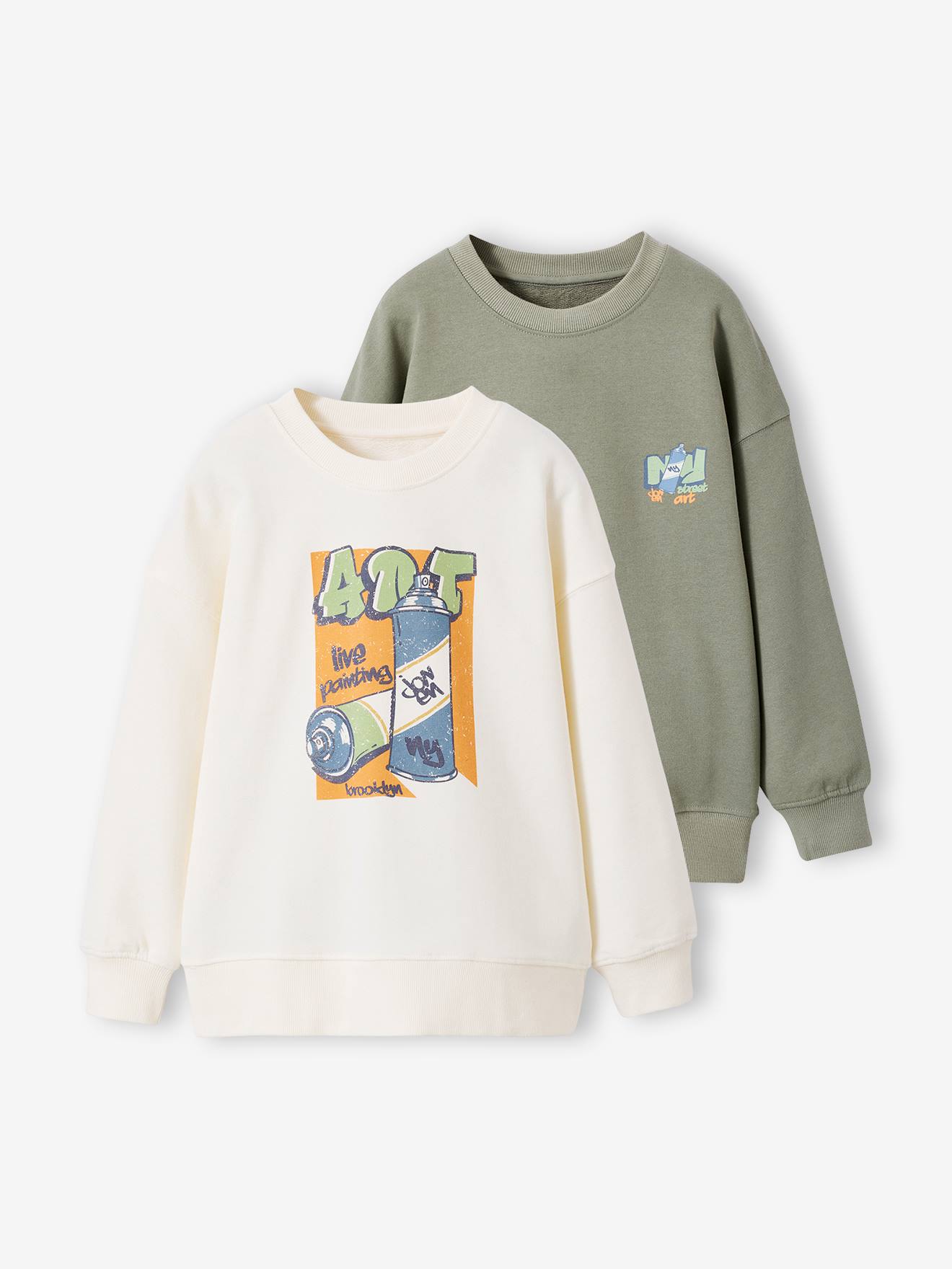 2er-Pack Sweatshirts Jungen JONEN salbei