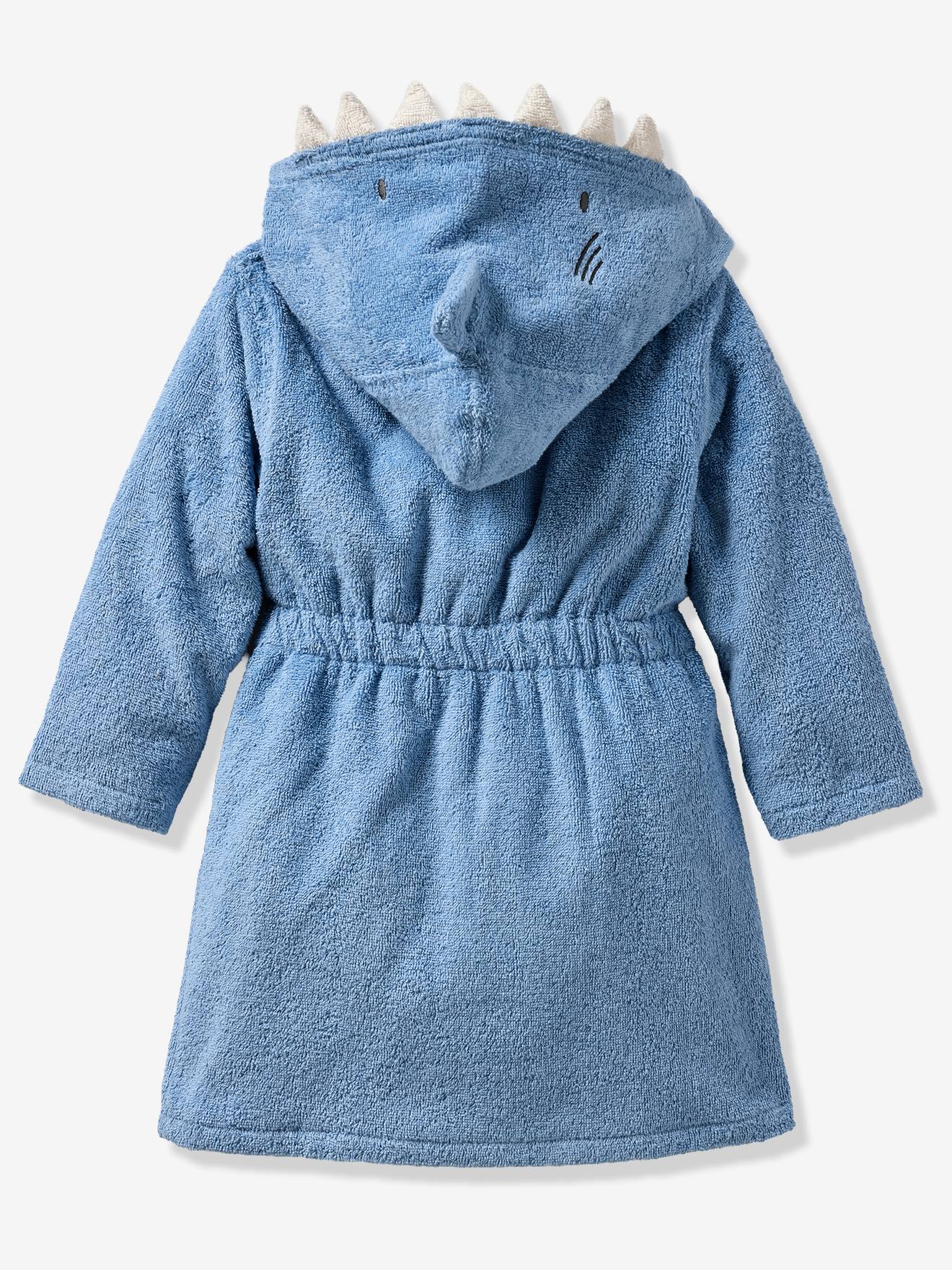 Thumbnail - Bademantel mit Hai-Kapuze aus Recycling-Baumwolle