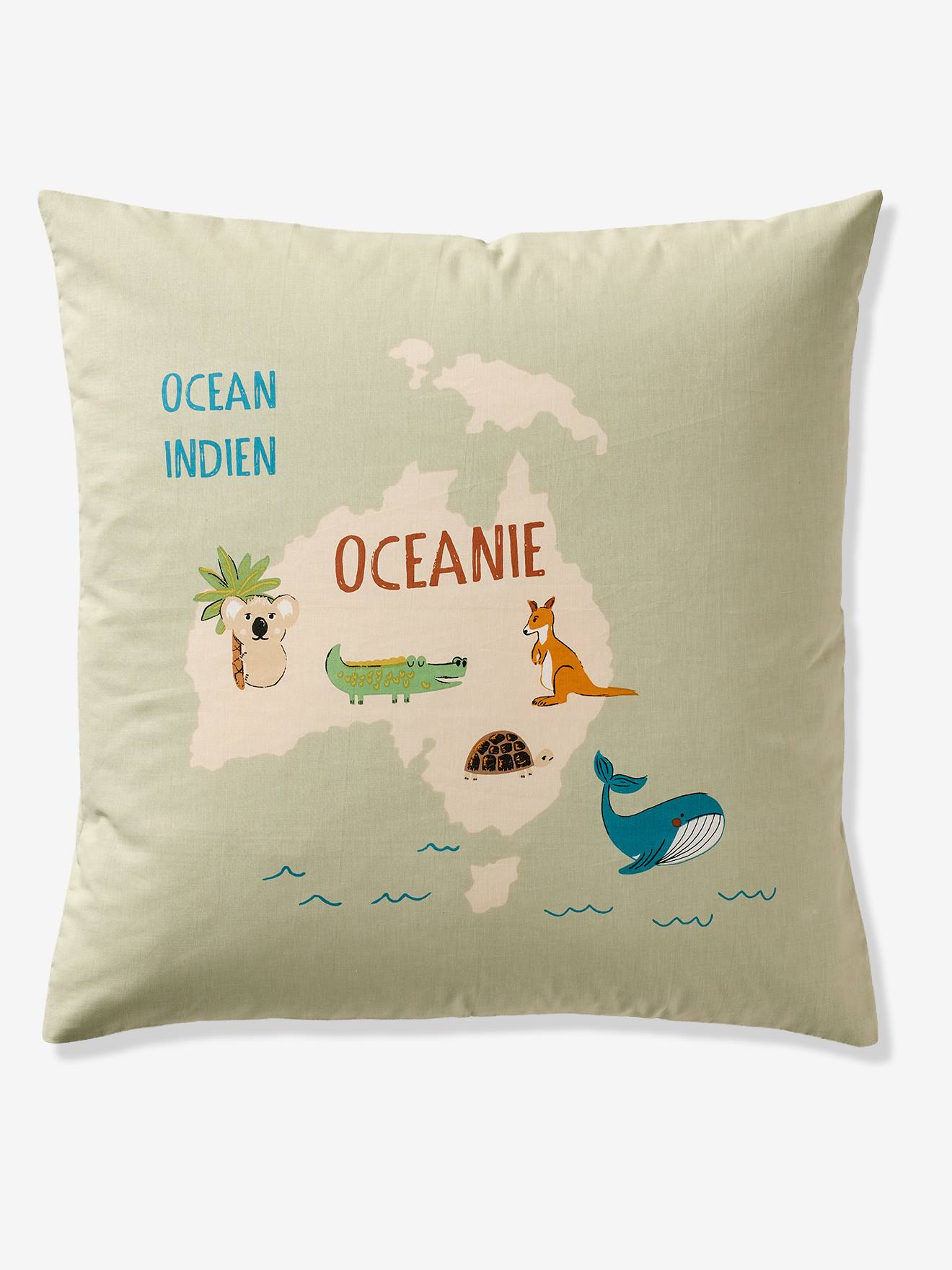 Thumbnail - Bettwäsche-Set mit Recycling-Baumwolle Kinder WELTREISE salbei