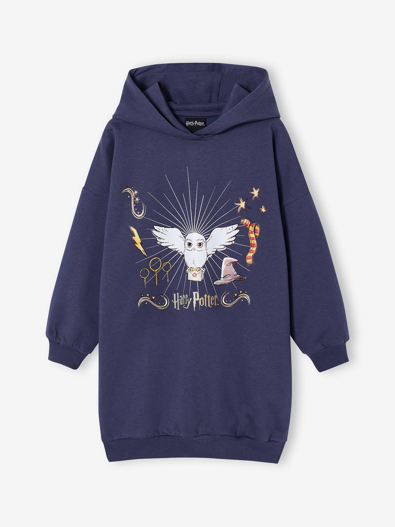 Sweatkleid mit Kapuze & Glitzerdetails Mädchen HARRY POTTER