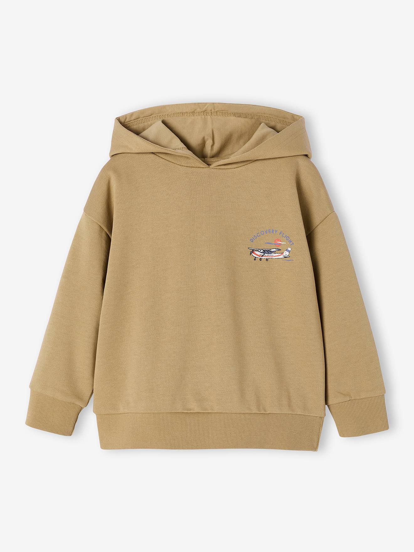 Jungen Kapuzensweatshirt mit Motorflugzeug-Print kümmel