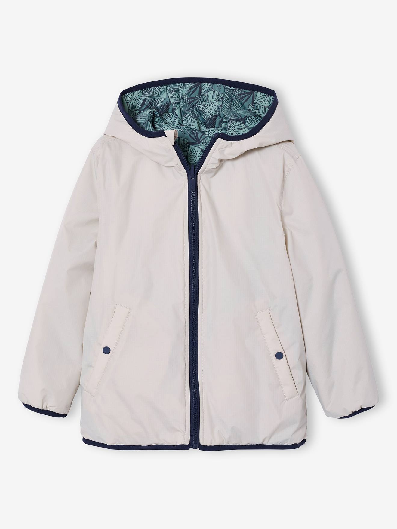 Wende-Steppjacke für Jungen mit Recycling-Polyester, Übergangsjacke grün Gr. 140 von vertbaudet