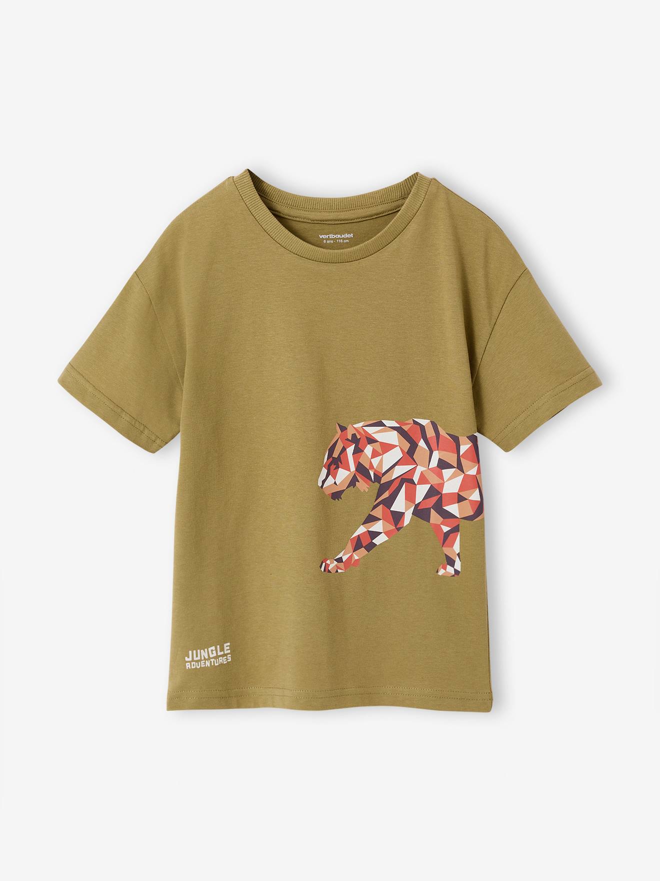 T-Shirt Jungen mit Tiger-Print