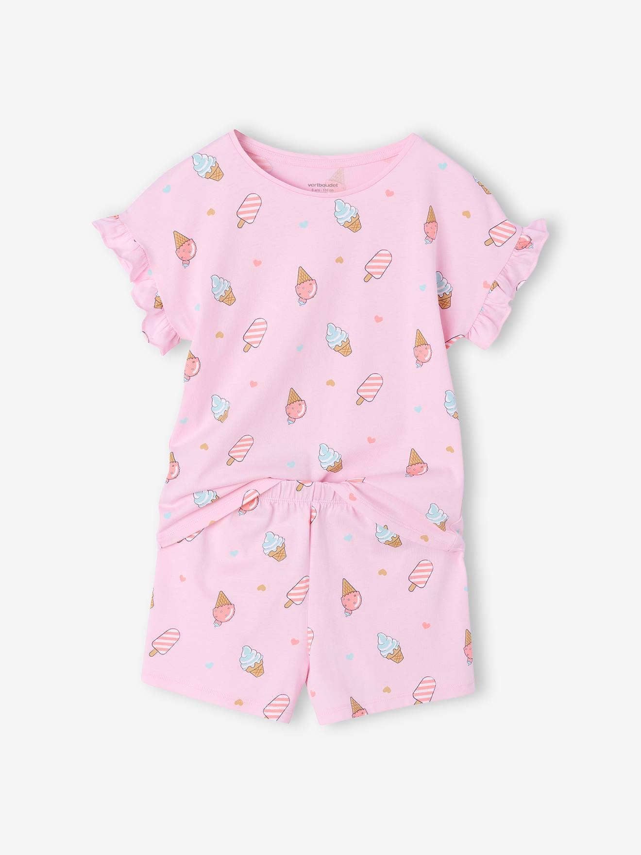 Thumbnail - 2er-Pack kurze Schlafanzüge Eis-Motive Mädchen