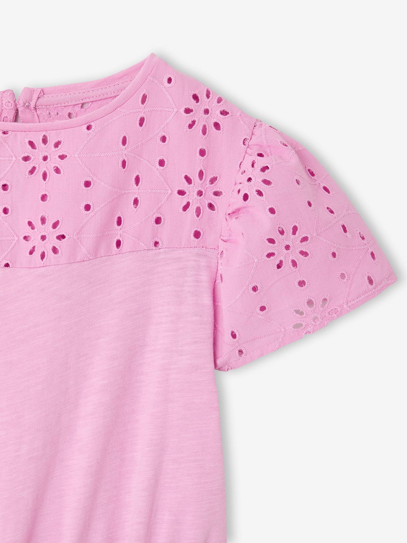 Thumbnail - Mädchen Kleid mit Lochstickerei