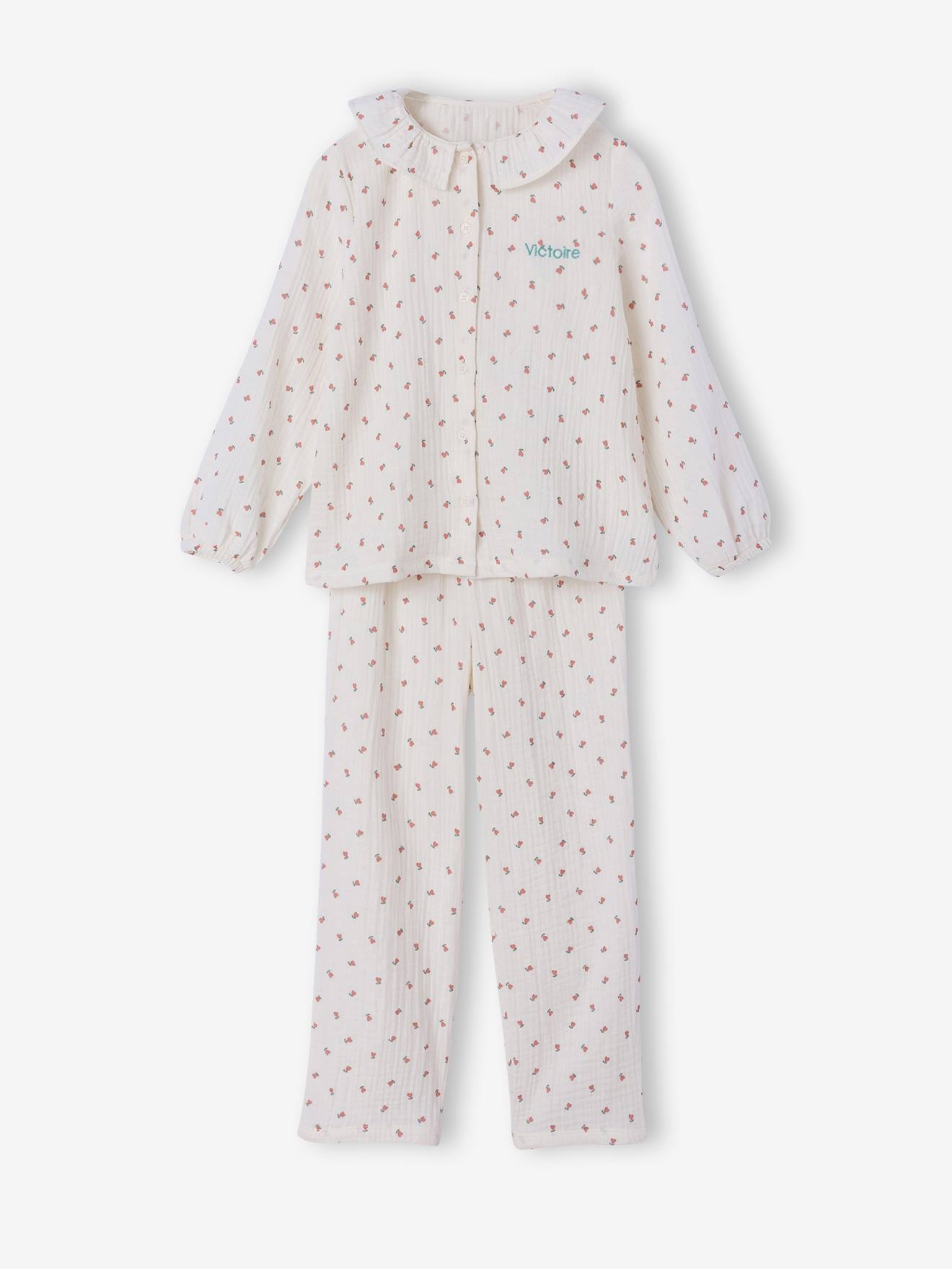 Thumbnail - Mädchen Schlafanzug mit Blumenmuster