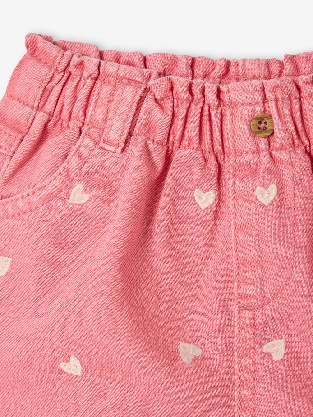 Thumbnail - Baby Shorts mit Herz-Stickerei bonbon