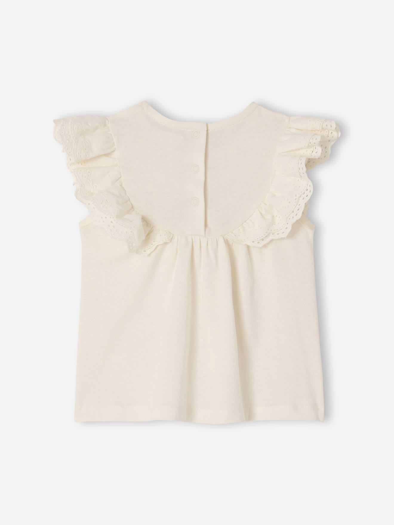 Thumbnail - Baby T-Shirt mit Spitzen-Ärmeln