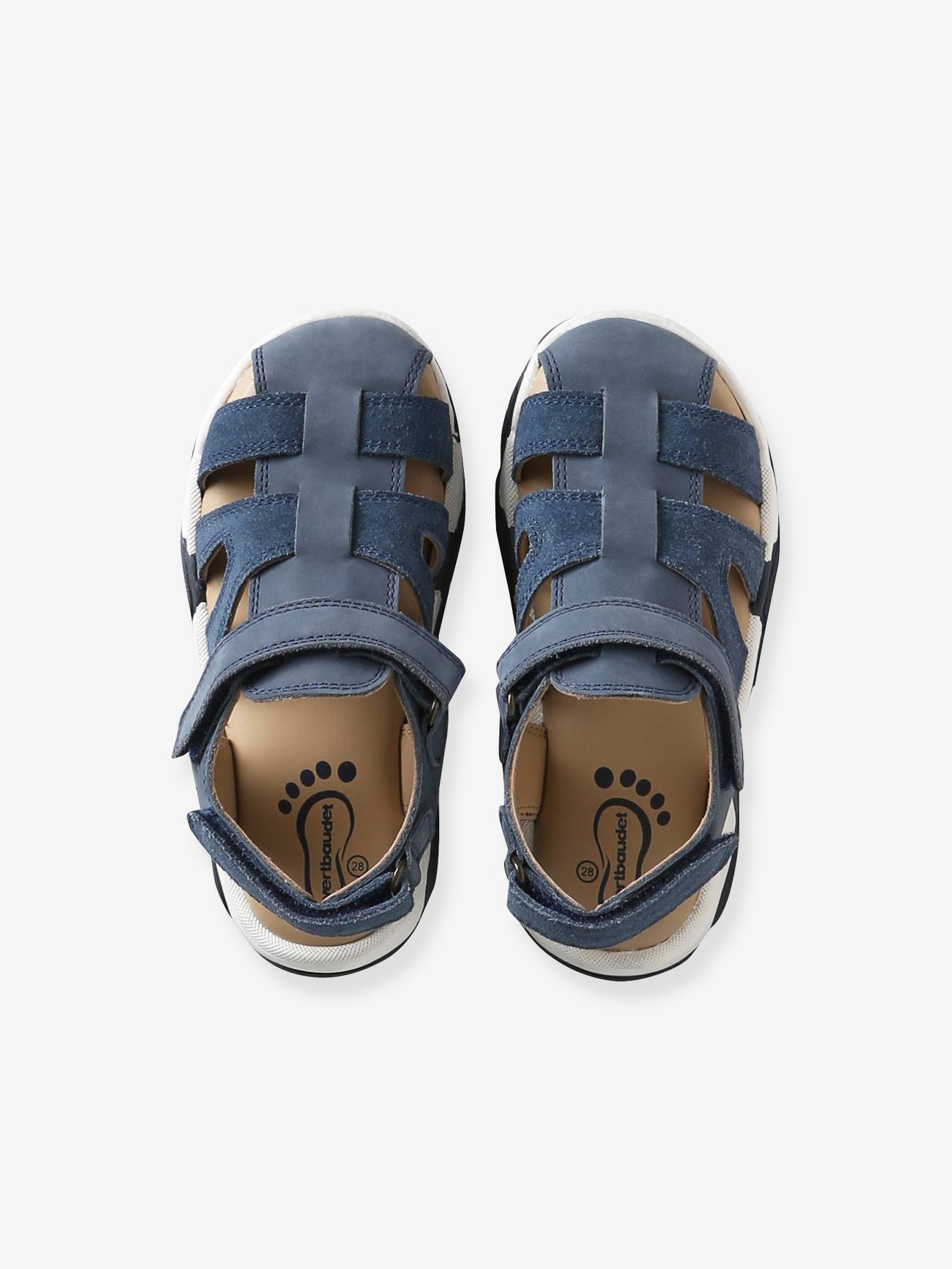 Thumbnail - Kinder Leder-Sandalen mit 2 Klettriemchen und Anziehtrick set