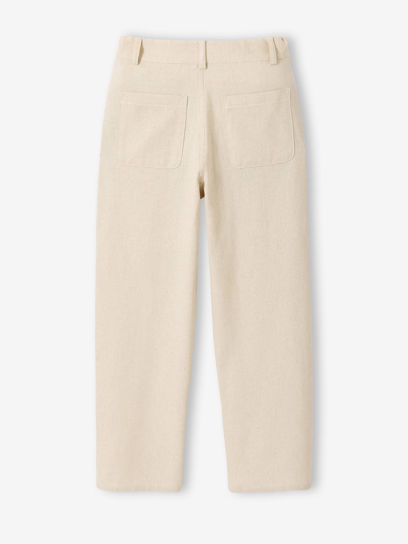 Thumbnail - Weite Twill-Hose Baumwoll-Leinen-Mix für Jungen