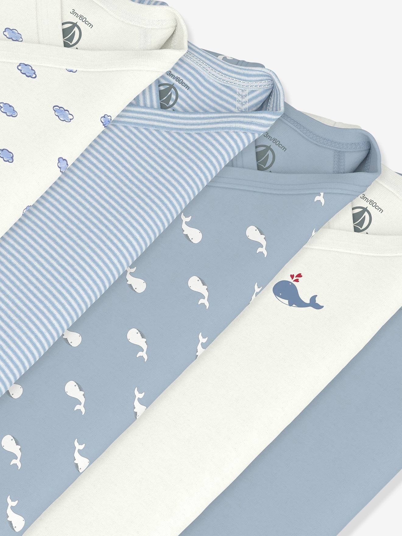 Thumbnail - 5er-Set Wickelbodys langarm Baby PETIT BATEAU