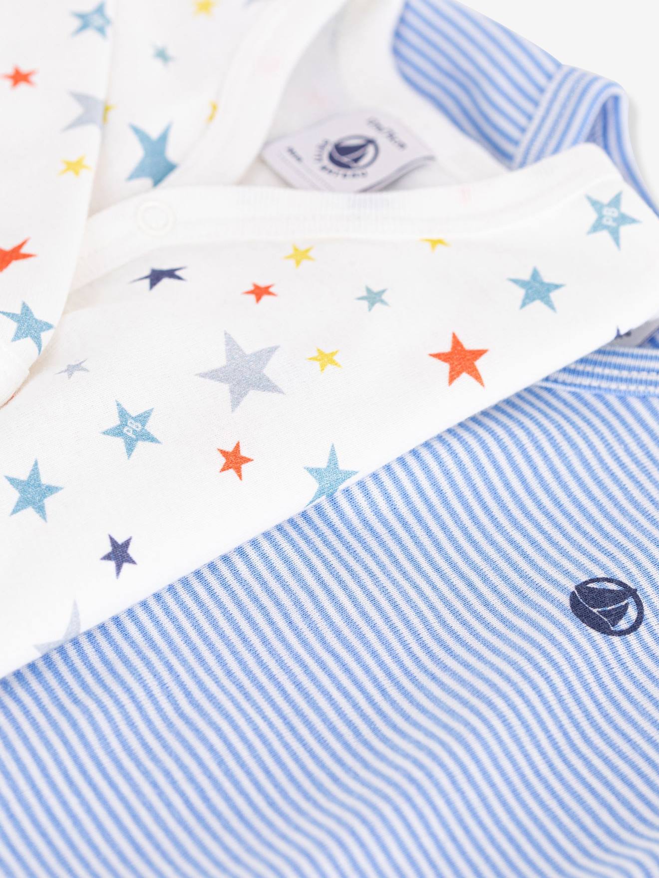 Thumbnail - 2er-Pack Baby Schlafanzüge aus Baumwolle PETIT BATEAU