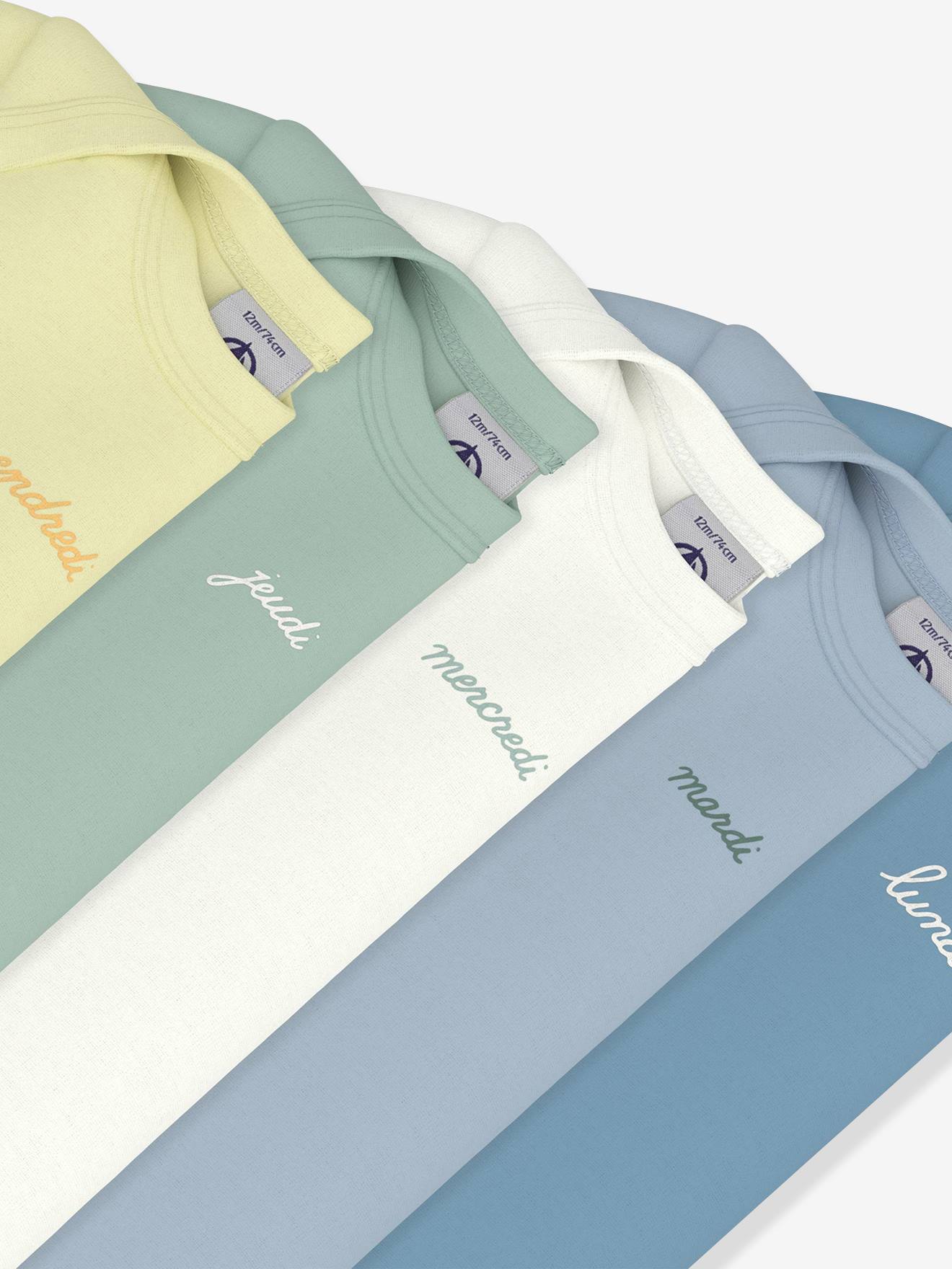 Thumbnail - 5er-Pack Baby-Bodys aus Baumwolle PETIT BATEAU