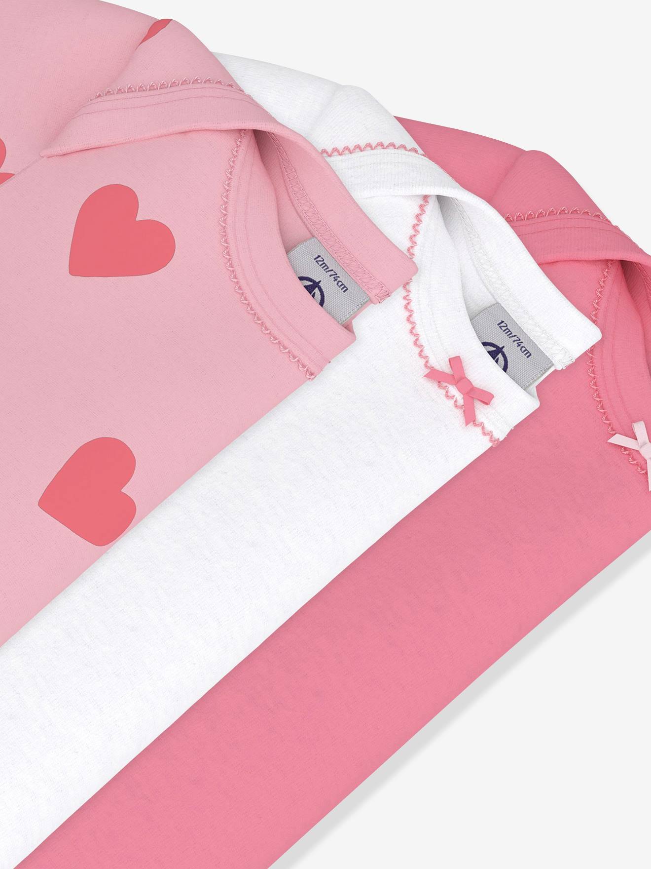 Thumbnail - 3er-Set Kurzarm-Schlupfbodys Baby PETIT BATEAU