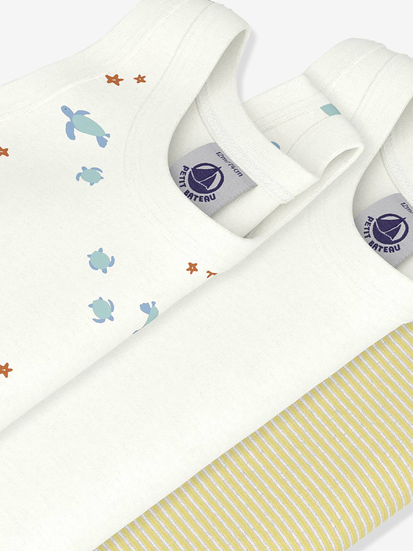 Thumbnail - 3er-Pack ärmellose Baby-Bodys PETIT BATEAU