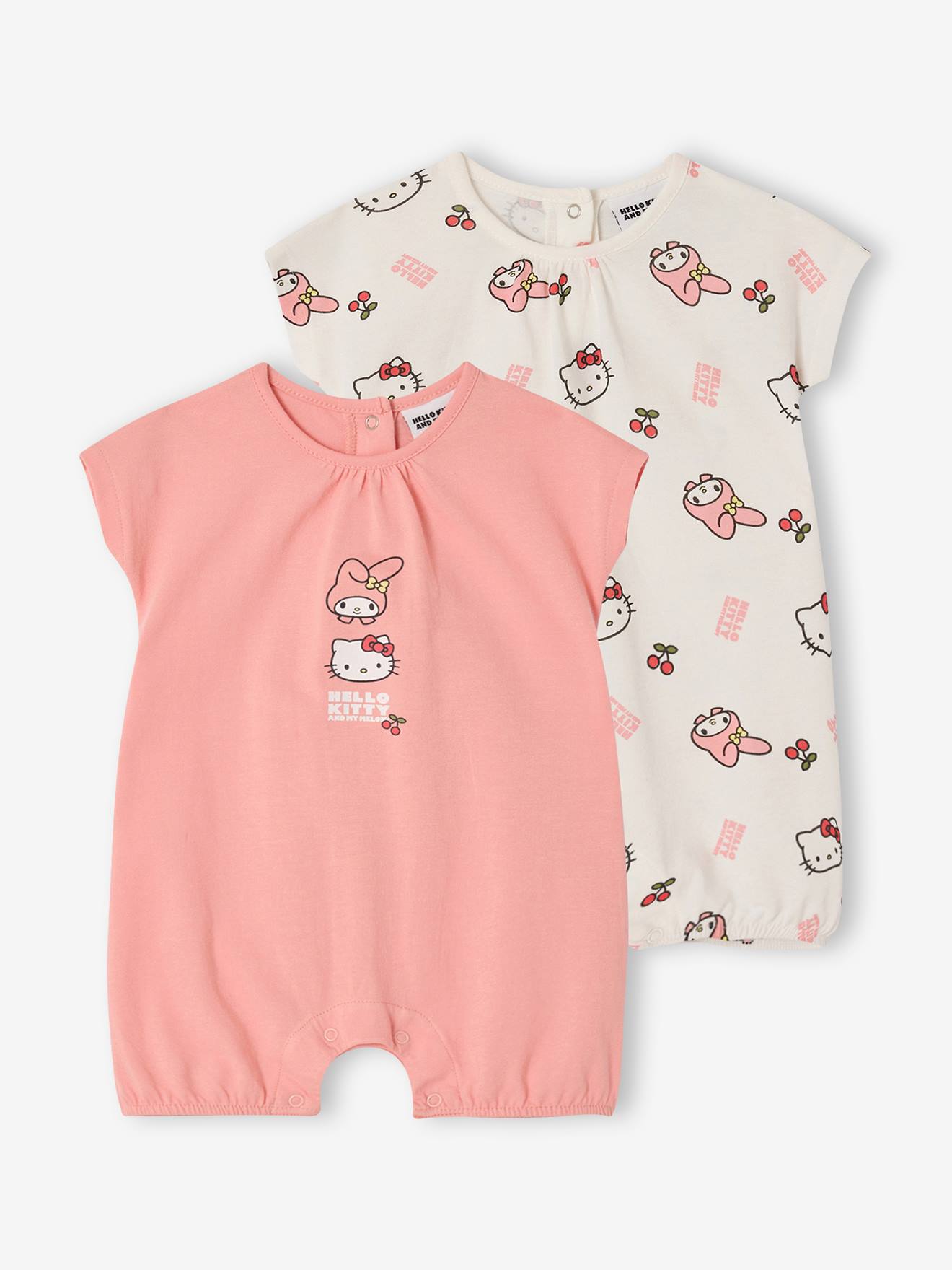 2er-Pack Baby Bodys mit Kirschmotiven HELLO KITTY bonbon