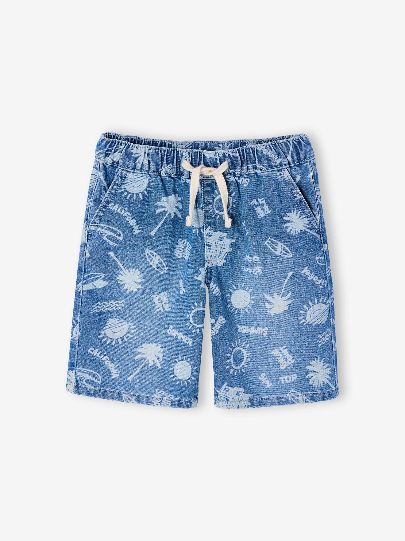 Thumbnail - Jungen Jeans-Shorts mit Dehnbund