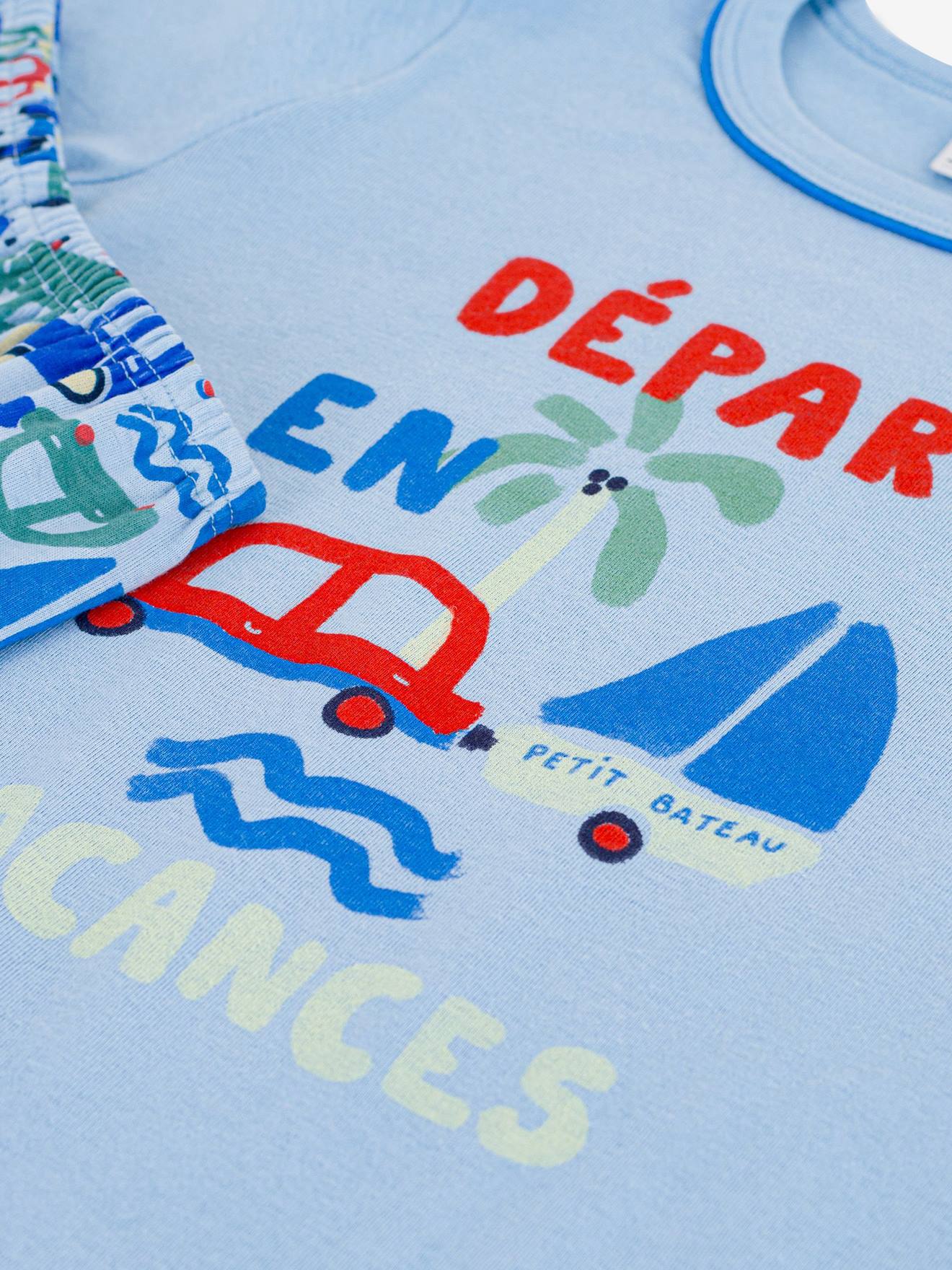 Thumbnail - Sommer-Schlafanzug Urlaubsmotiv Jungen PETIT BATEAU