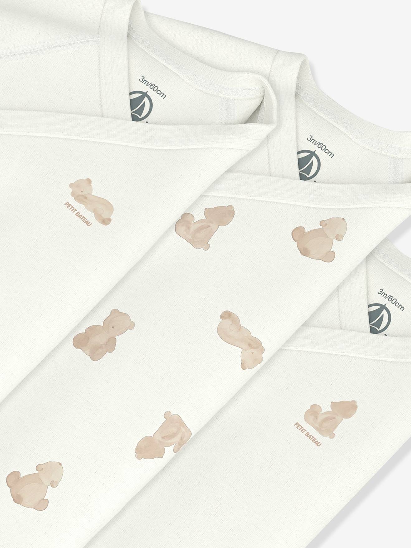 Thumbnail - 3er-Pack Baby Wickelbodys langarm PETIT BATEAU
