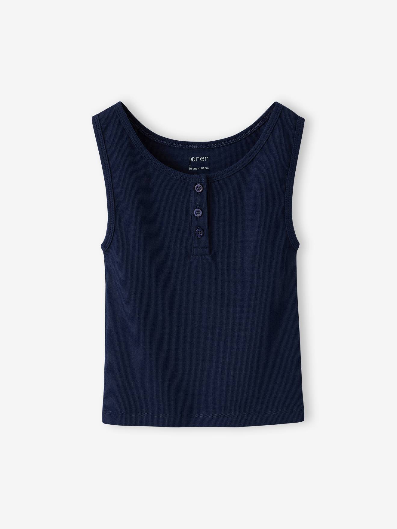 Thumbnail - 2er-Pack Tops mit Knopfleiste Ripp Mädchen JONEN