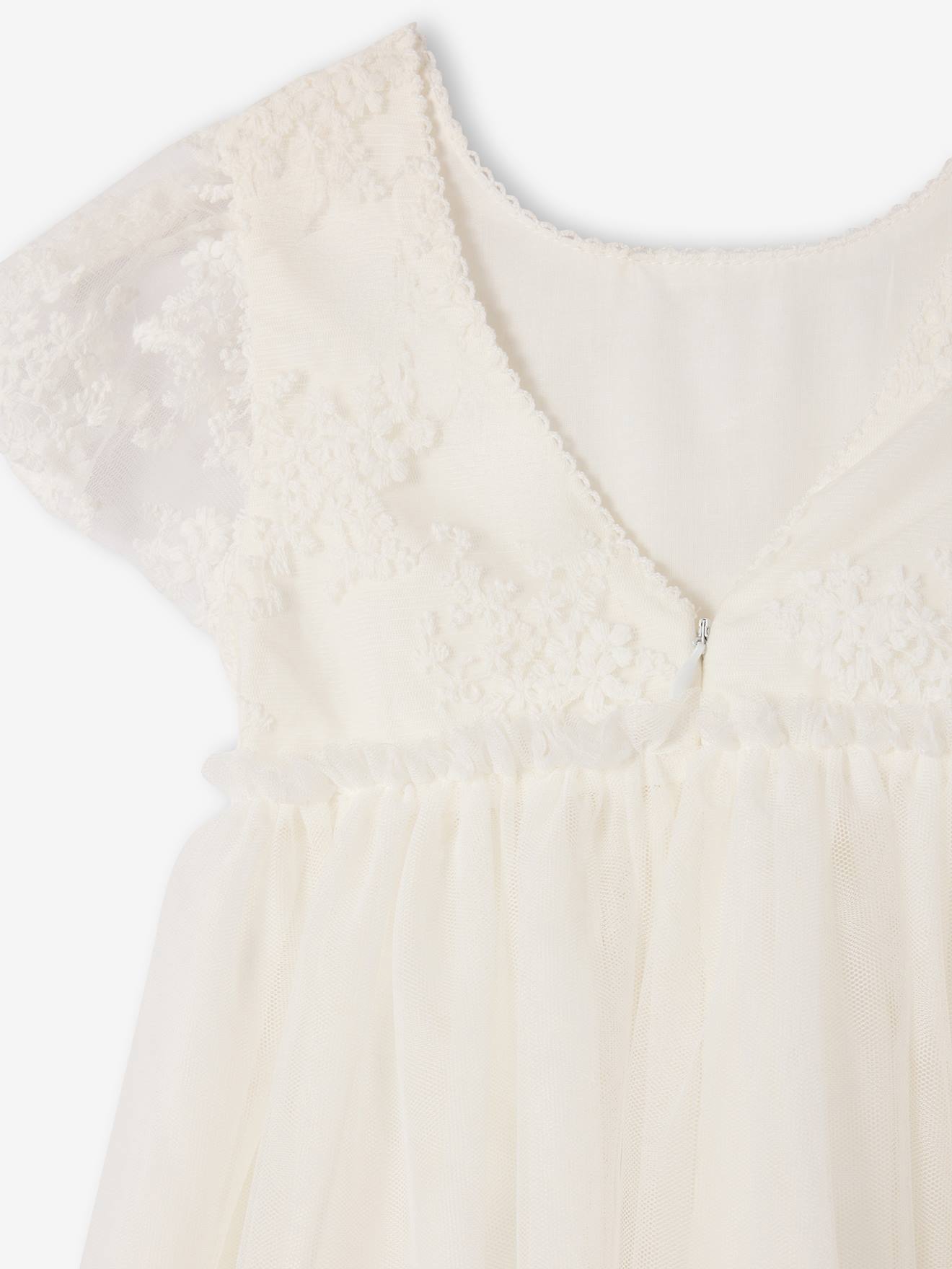 Thumbnail - Festkleid mit Spitze und Tüll für Mädchen