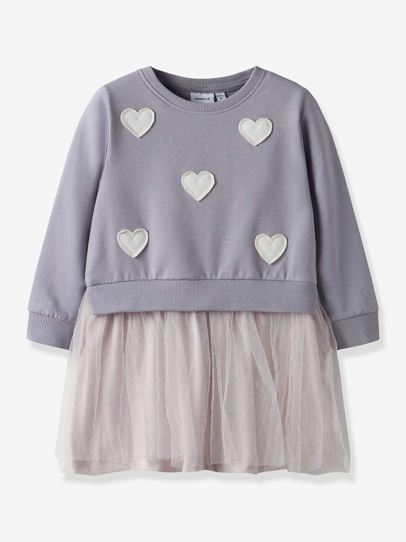 2-in-1-Kleid mit Tüllrock Mädchen NAME IT lavandel Gr. 98/104
